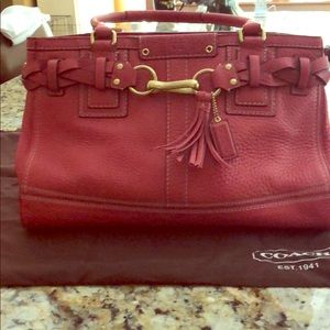 Leather Coach handbag